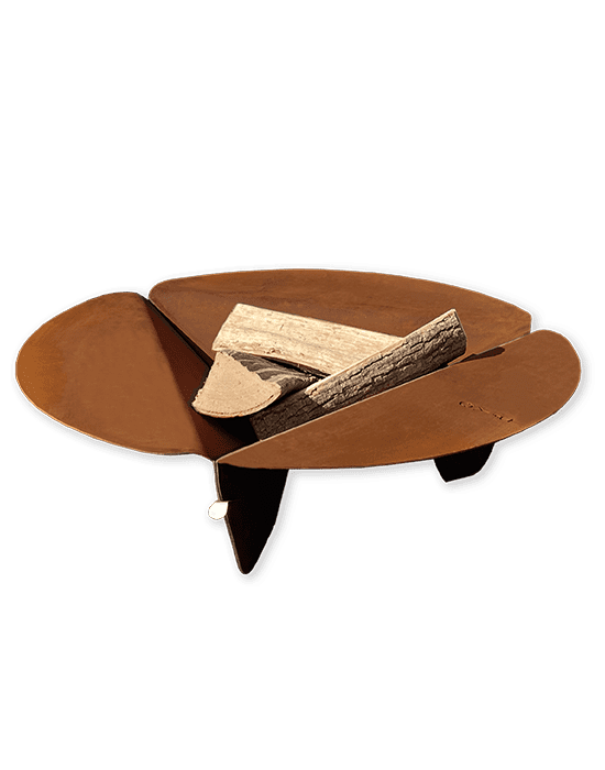 Braséro d'ambiance en acier corten - Oyat