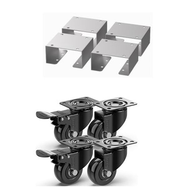 Jeu de 4 roues pour meuble de cuisine  - Le Marquier