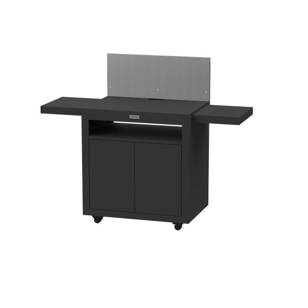 Le meuble desserte cuisine extérieure avec tablettes noires - Le Marquier