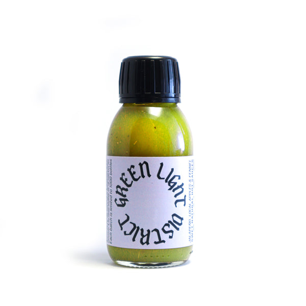 Sauce Piquante Green Light District 100ml - Puissance : EXTRÊME CHALEUR - SWET HOT SAUCE