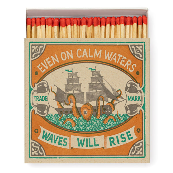 Boite carrée d'allumettes "Even on Calm Waters" - Archivist Gallery
