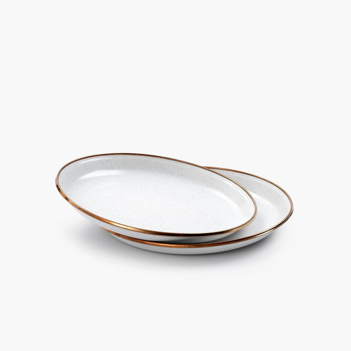 Vaisselle Enamelware DINING COLLECTION - Petites Assiettes Creuses - couleur: blanc cassé - lot de 2 - Barebones Default Title