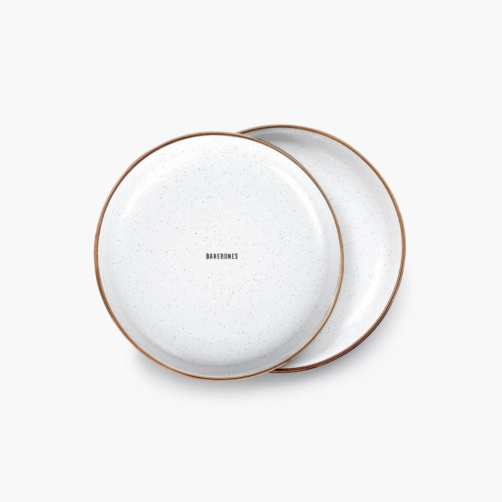 Vaisselle Enamelware DINING COLLECTION - Petites Assiettes Creuses - couleur: blanc cassé - lot de 2 - Barebones Default Title