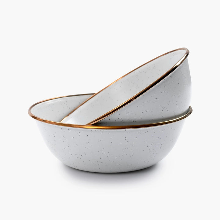 Vaisselle Enamelware DINING COLLECTION - Bols - couleur: blanc cassé - lot de 2 - Barebones Default Title