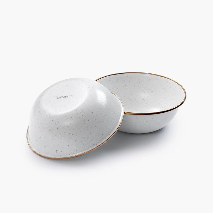Vaisselle Enamelware DINING COLLECTION - Bols - couleur: blanc cassé - lot de 2 - Barebones Default Title