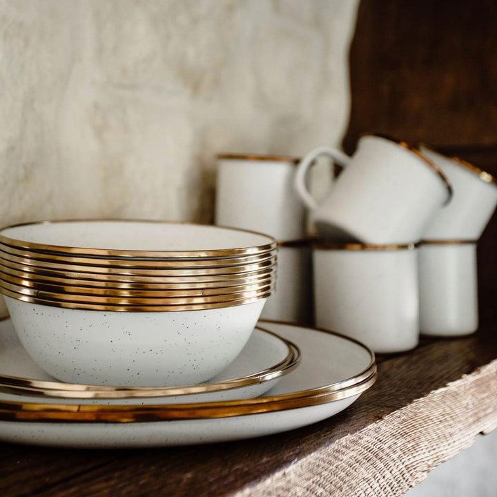 Vaisselle Enamelware DINING COLLECTION - Bols - couleur: blanc cassé - lot de 2 - Barebones Default Title