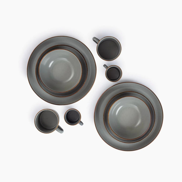 Vaisselle Enamelware DINING COLLECTION - Assiettes - couleur: gris ardoise - lot de 2 - Barebones Default Title