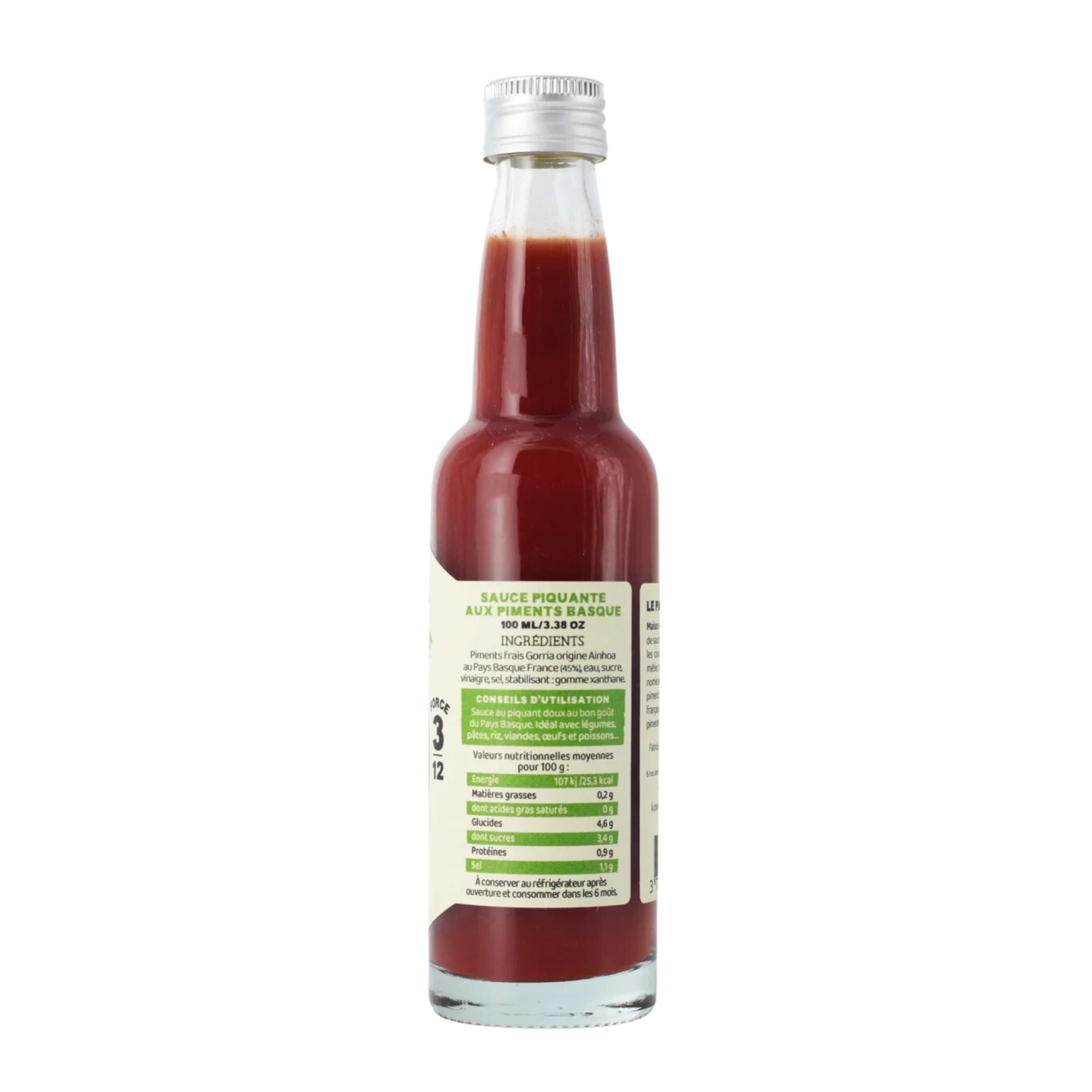Sauce Piquante HEGOA 100ml FORCE 3/12 Échelle de Scoville environ 1 500 SHU Maison Martin