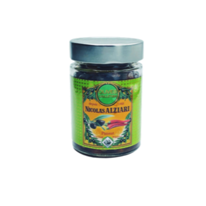 Olives Cailletier: huile, piment 180 g - Nicolas Alziari Default Title